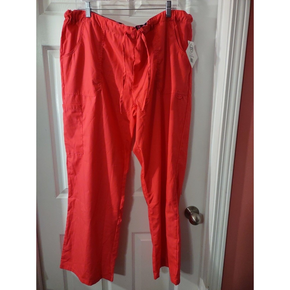 Divine Curves Scrub Pants Plus Size 3X Pink Runs Small  Non Stretchy